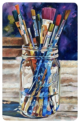brushes jar