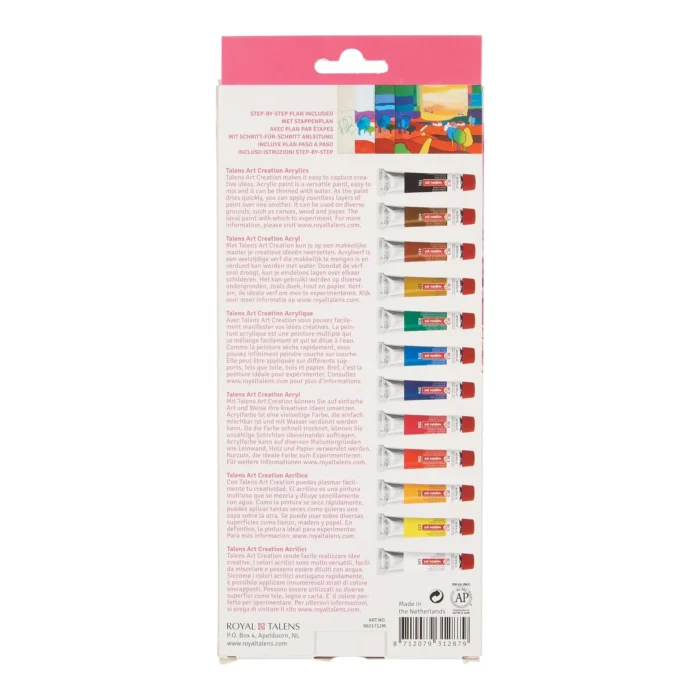 Talens Art Creation - Acrylic paint set 12 x 12ml - Image 3