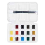 Van Gogh Watercolour pocket box basic colours | 12 half pans + 3 colours for free - الصورة 2